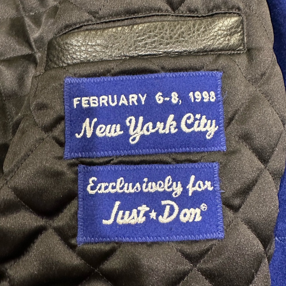 Just Don x Mitchell & Ness 1998 NBA All Star Blue / Black Varsity Jacket - Picture 12 of 16
